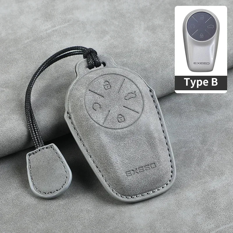 Leather Key Case for Chery EXEED – Stylish Car Fob Cover