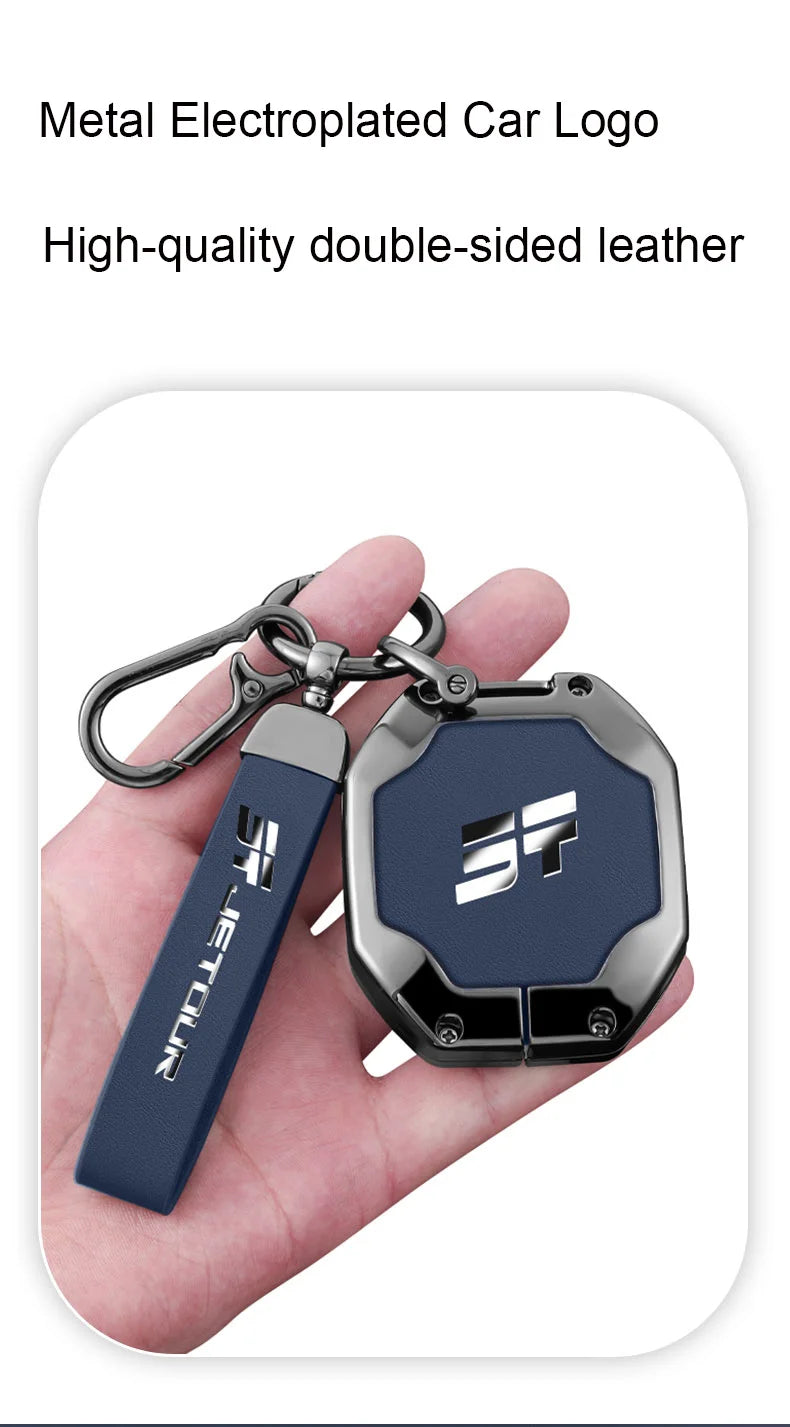 Zinc Alloy Leather Keychain for Chery Jetour T2 / Traveller