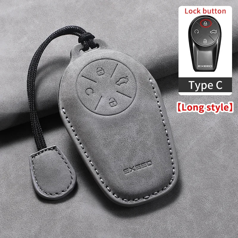 Leather Key Case for Chery EXEED – Stylish Car Fob Cover