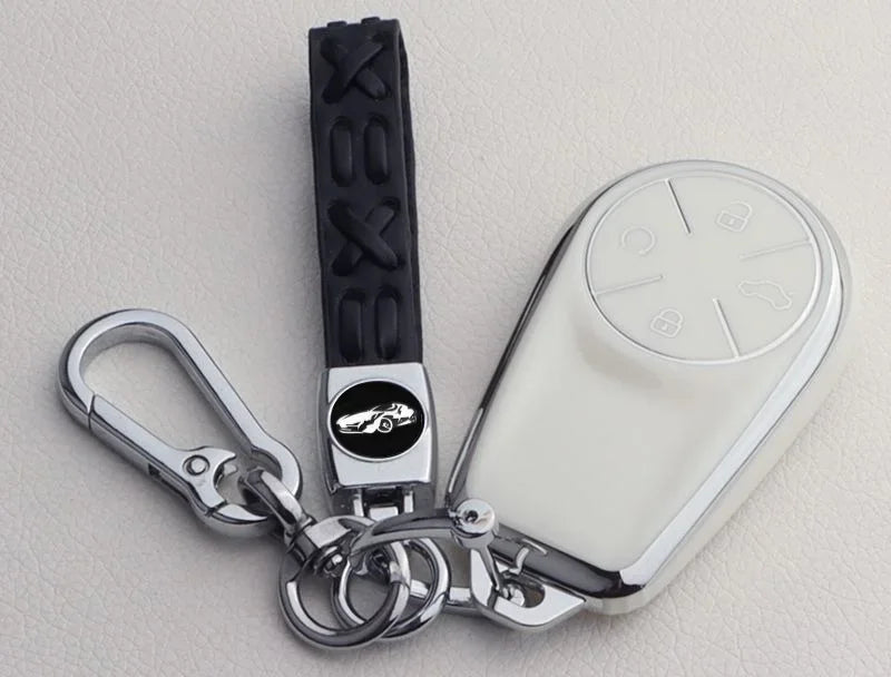 TPU & Zinc Alloy Key Case with Keychain for Chery Exeed VX RX LX TXL PHEV