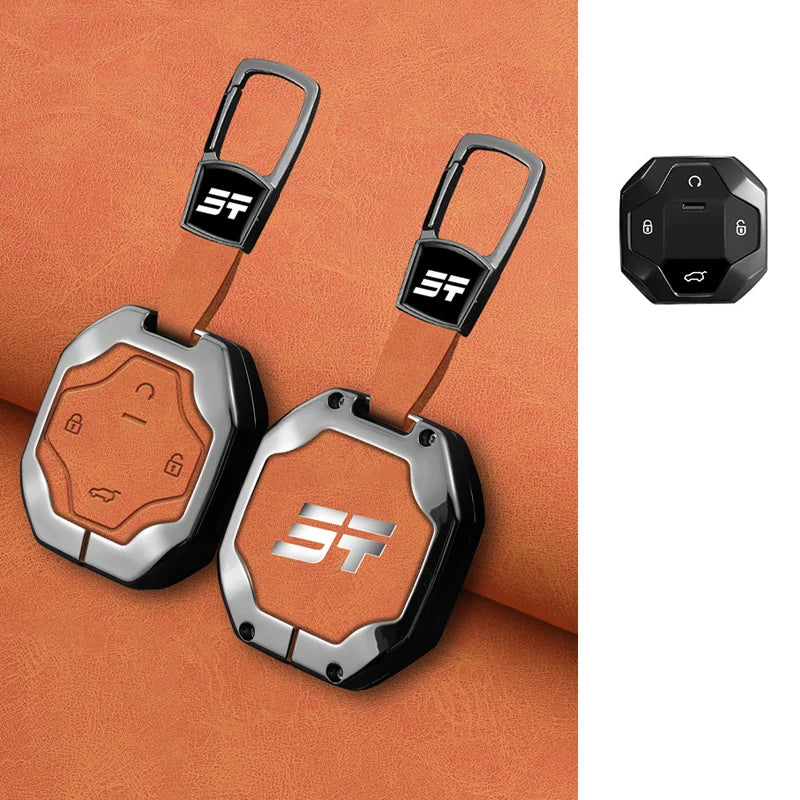 Zinc Alloy Leather Keychain for Chery Jetour T2 / Traveller