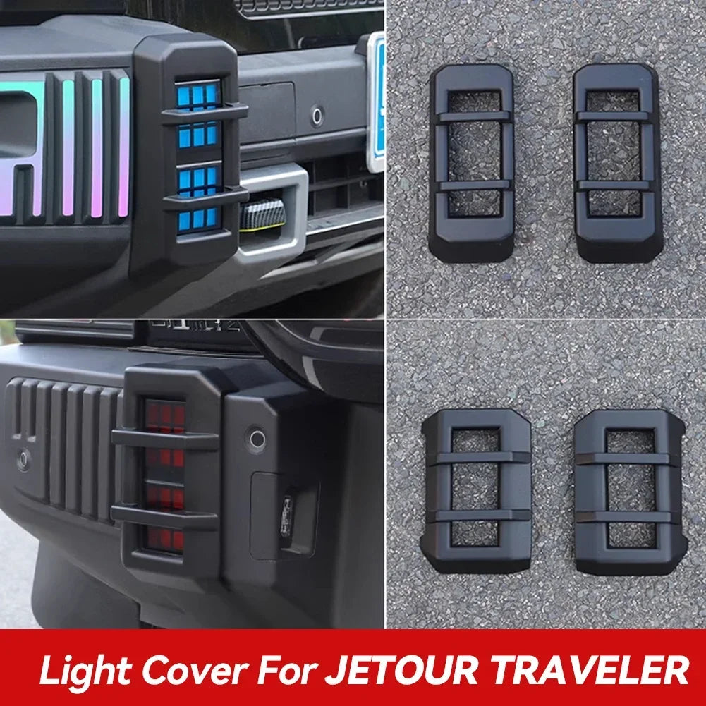 Chery Jetour T2 2023-2024 Headlight & Taillight Trim Covers – 2PCS ABS