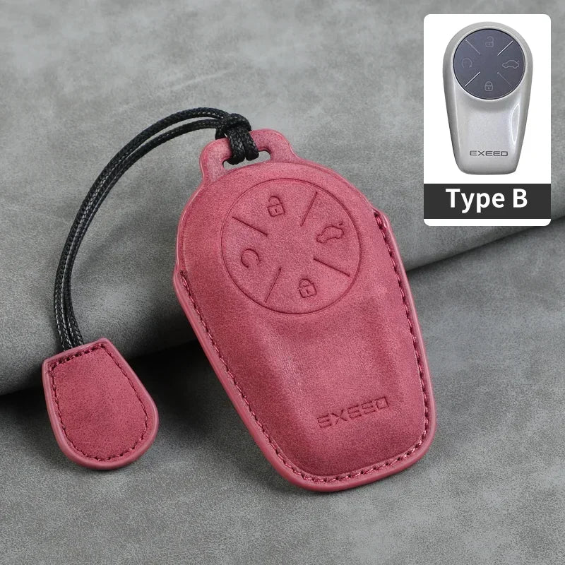 Leather Key Case for Chery EXEED – Stylish Car Fob Cover