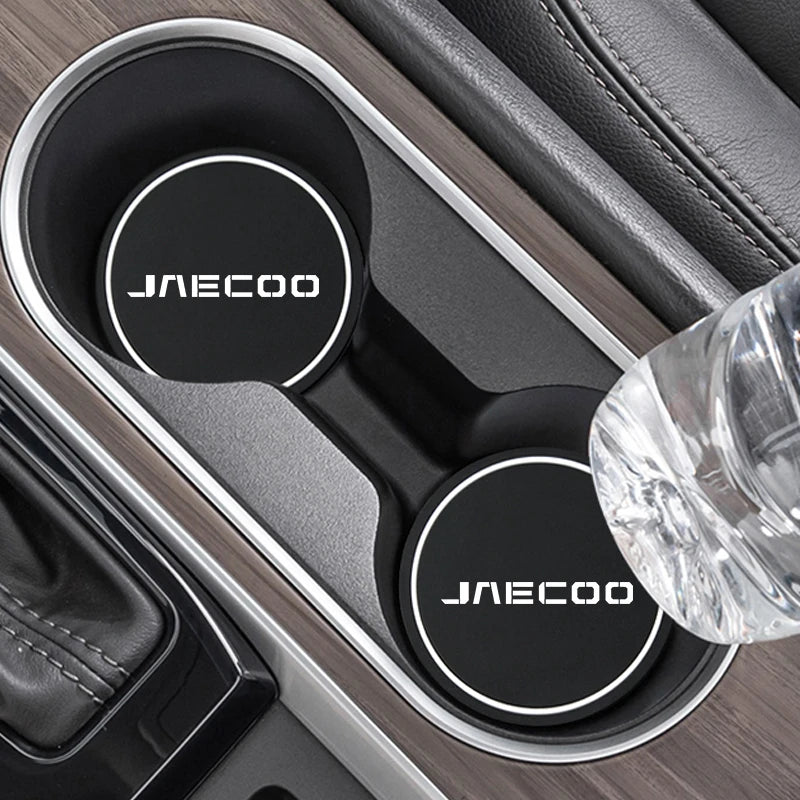 2Pcs Anti-slip Car Coaster Cup Holder Mats for Chery Jaecoo J7 J8 2023-2025