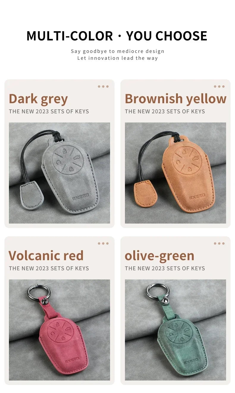 Leather Key Case for Chery EXEED – Stylish Car Fob Cover