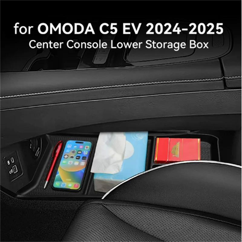 Central Control Armrest Storage Box for Chery Omoda C5 EV 2024–2025 (LHD)