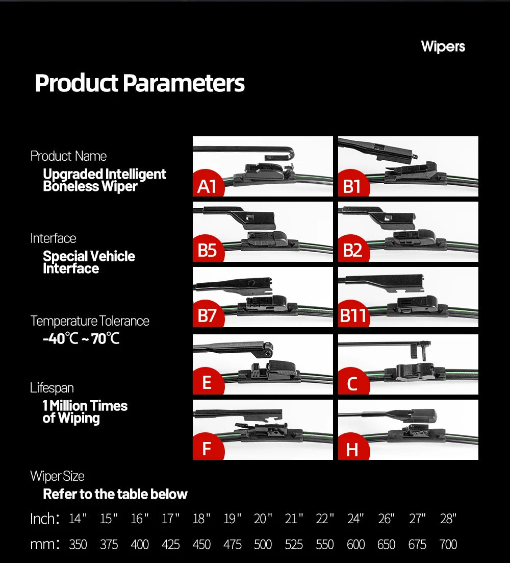 BYD Dolphin EA1 Wiper Blades (2021–2023) – 2PCS