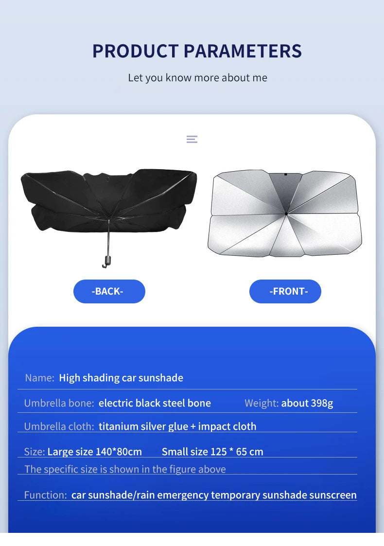 Windshield Sunshade Umbrella – For Chery Omoda 5 (2022–2024)