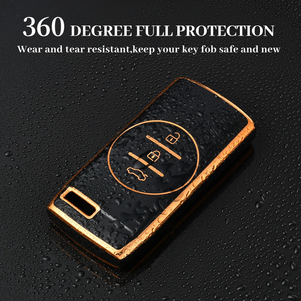 TPU Car Key Cover for Chery Tiggo, Arrizo & Exeed – Key Ring Holder Included