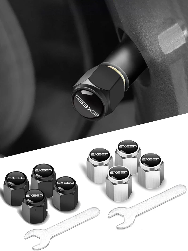 Tire Valve Caps for Chery EXEED TXL/LX/VX – 4pcs Metal Set