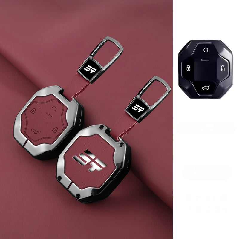 Zinc Alloy Leather Keychain for Chery Jetour T2 / Traveller