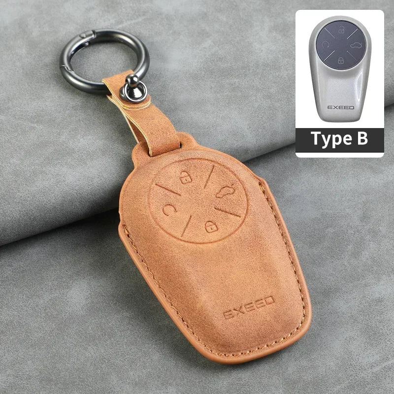 Leather Key Case for Chery EXEED – Stylish Car Fob Cover