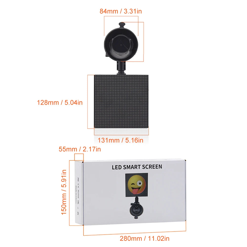 Smart LED Car Sign – App Controlled Pixel Display (32x32)
