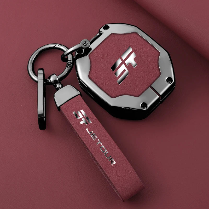 Zinc Alloy Leather Keychain for Chery Jetour T2 / Traveller