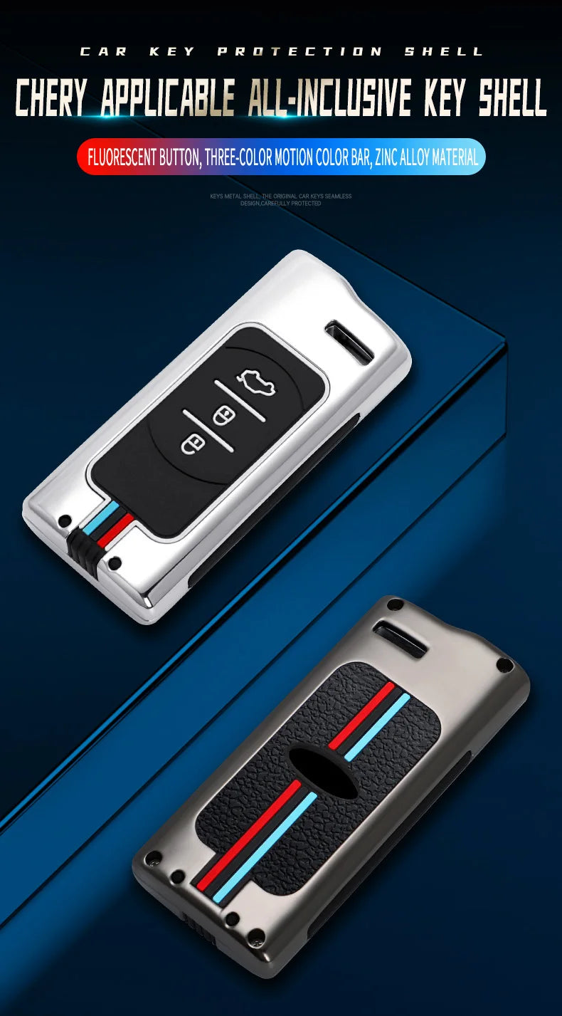 Zinc Alloy Remote Key Case Cover for Chery Tiggo & Arrizo Models